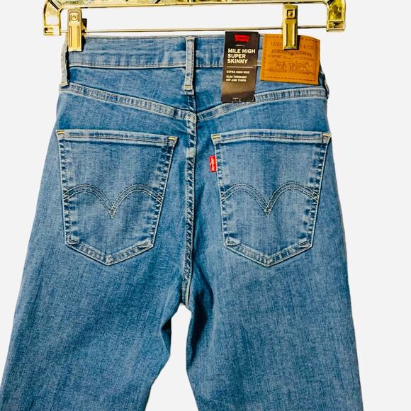 Levi’s Mile High Super Skinny Jeans Skinny 26 x 30 NWT - Picture 4 of 9